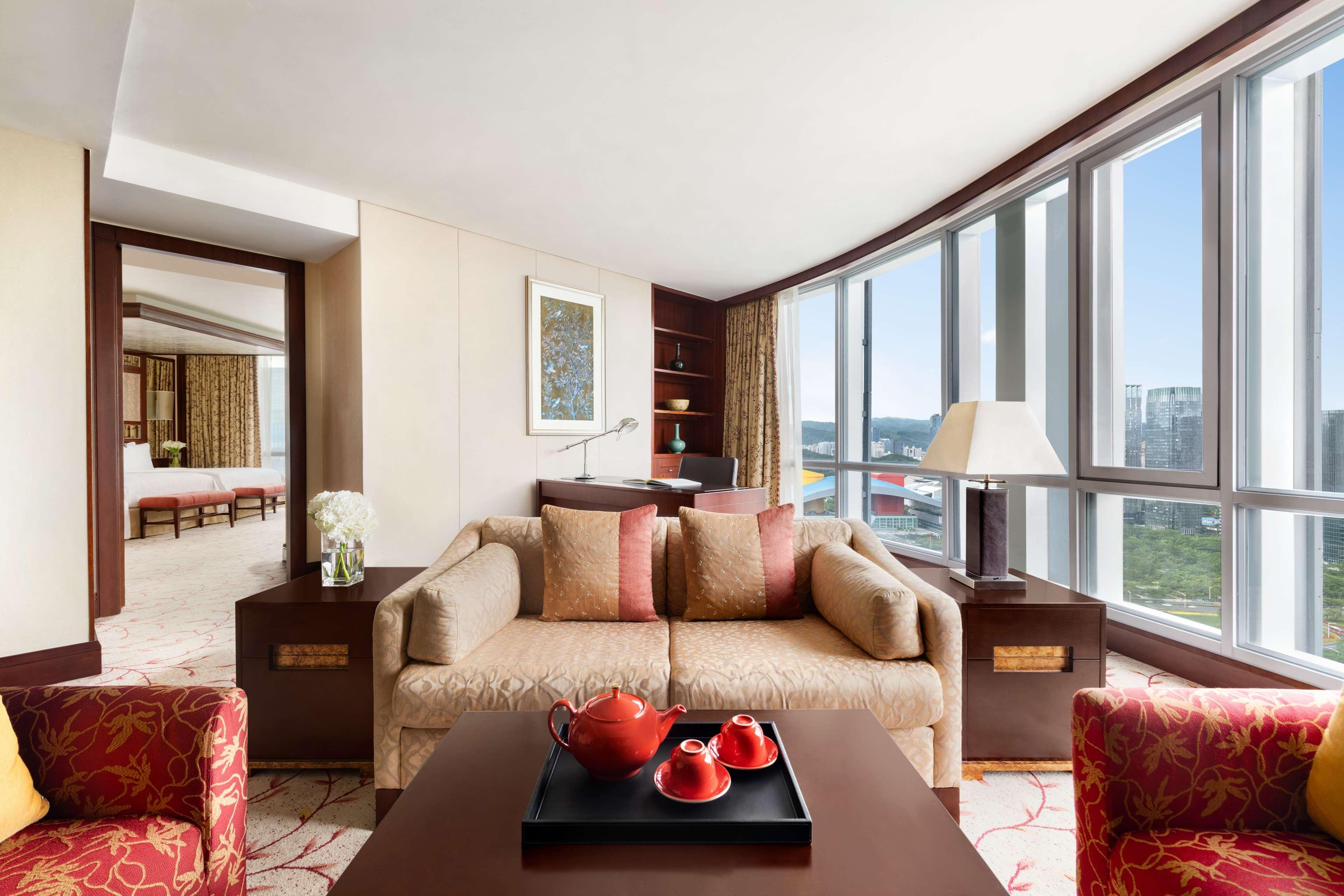 Futian Shangri-La, Shenzhen,Near To Shenzhen Convention&Exhibition Centre, Futian Railway Station Exteriör bild